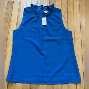 J. Crew Blue Ruffled Blouse